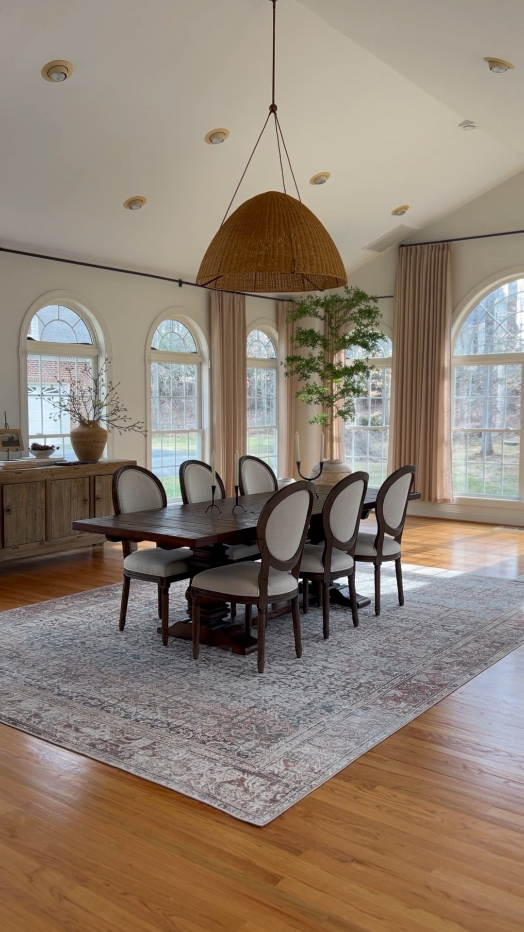 New dining room light! Absolutely love this woven dome pendant from crate and barrell

#LTKHome #LTKWatchNow