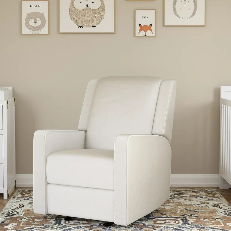 Baby Relax Robyn 2-in-1 Nursery Rocker Recliner, White Linen | Walmart (US)