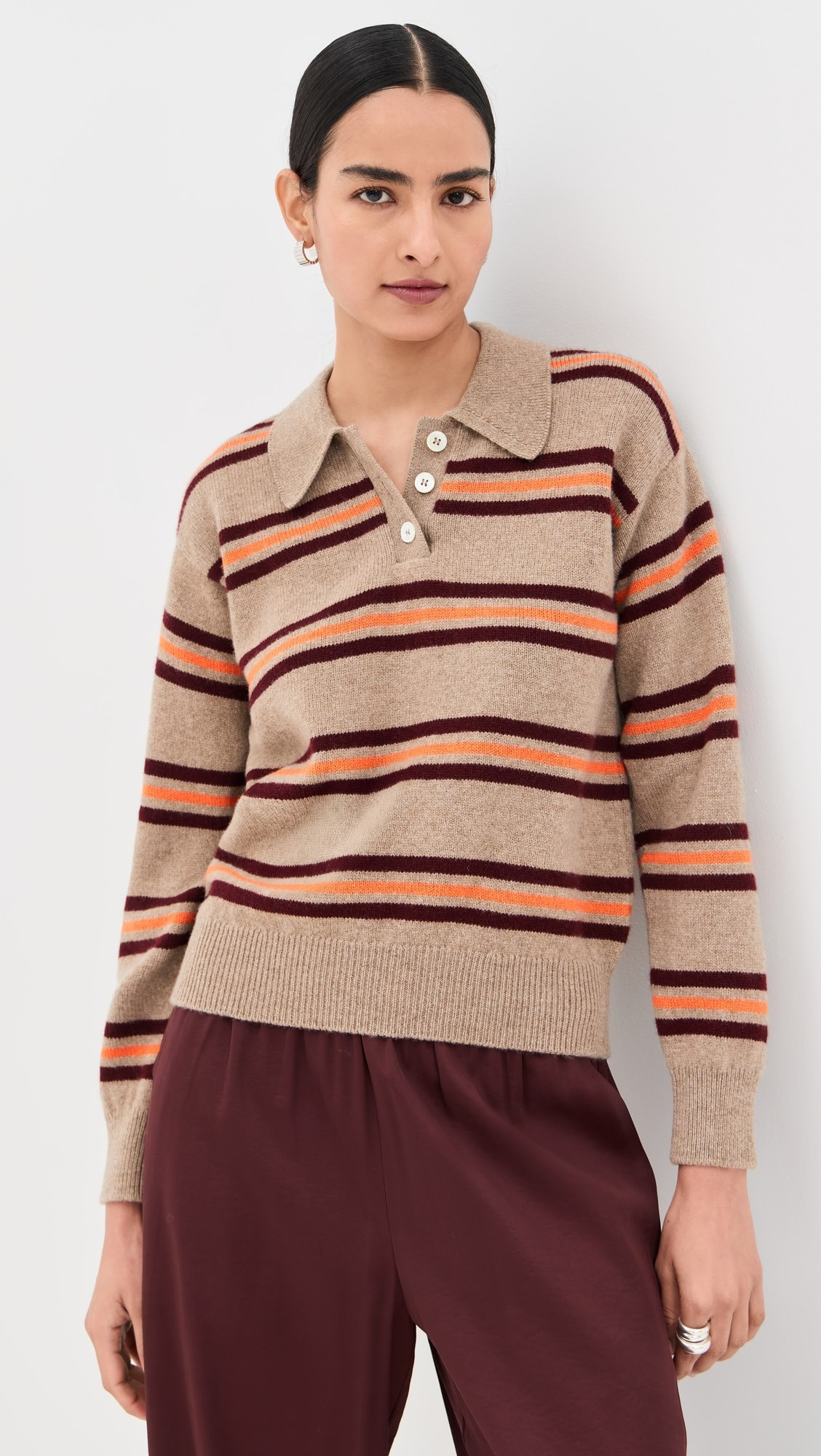 Edith Stripe Polo Sweater | Shopbop