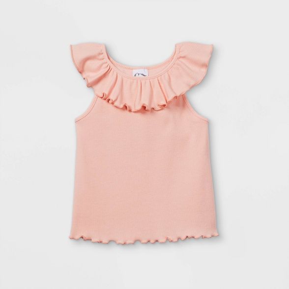 Toddler Girls' Rib Ruffle Tank Top - art class™ | Target