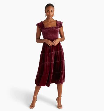 The Ellie Nap Dress - Burgundy Velvet | Hill House Home