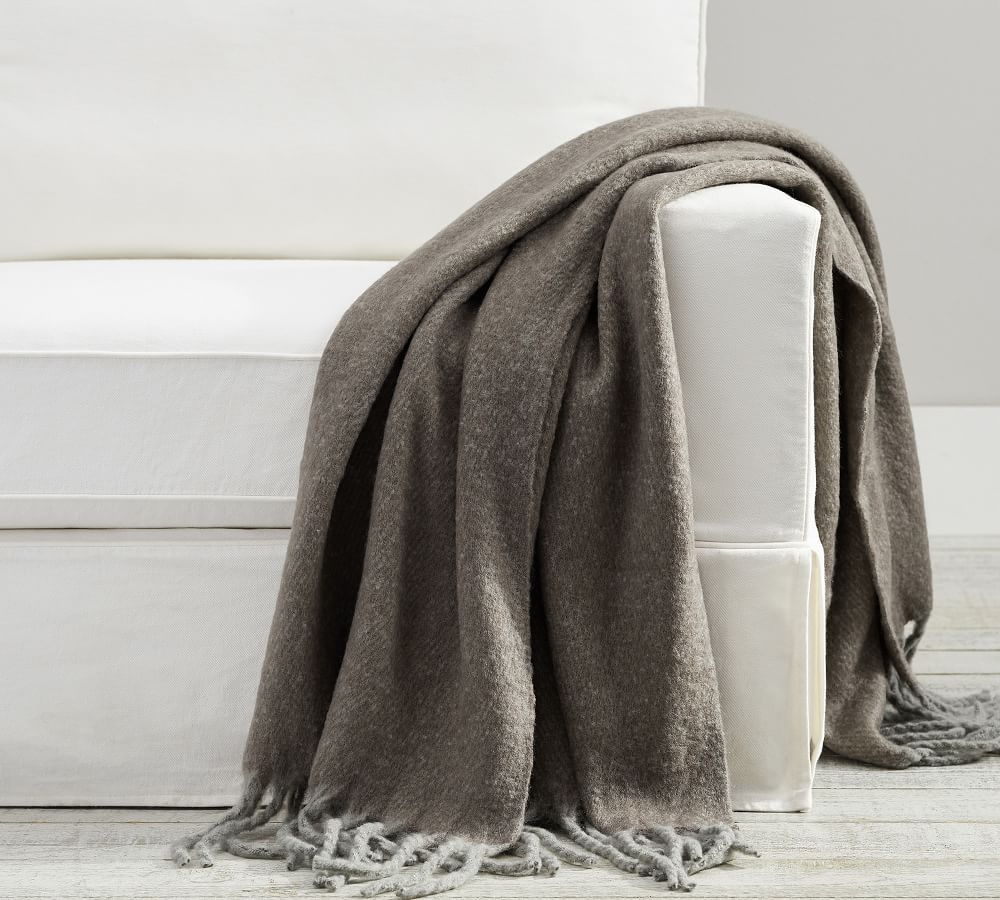 Hayes Faux Mohair Throw | Pottery Barn (US)