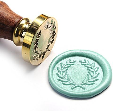 UNIQOOO Olive Wreath Wax Seal Stamp for Wedding, Great Decoration for Envelope, Post Card, Snail ... | Amazon (US)