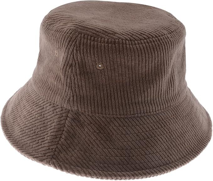 Anna-Kaci Corduroy Bucket Hat Lightweight Casual Solid Color Unisex Cotton Fishing Hat | Amazon (US)