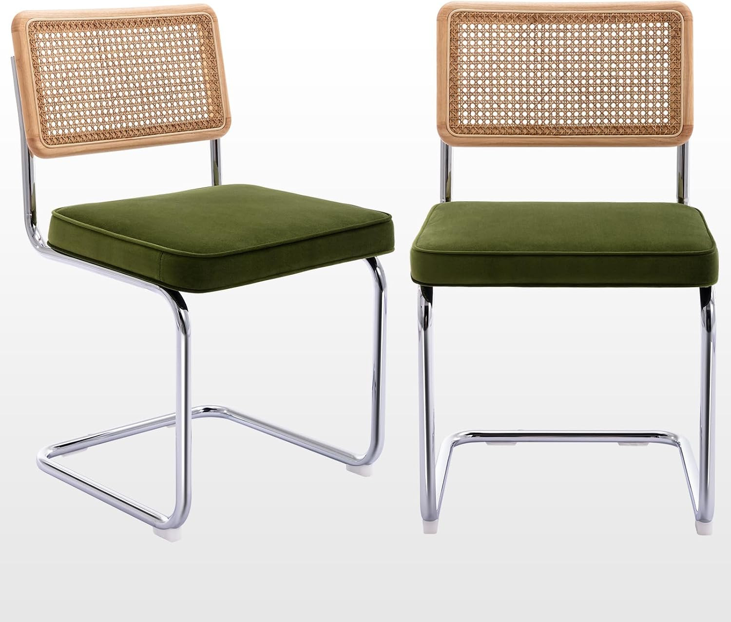 Zesthouse Natural Rattan Dining Chairs Set of 2, Modern Boho Kitchen Chairs with Solid Wood Back ... | Amazon (US)