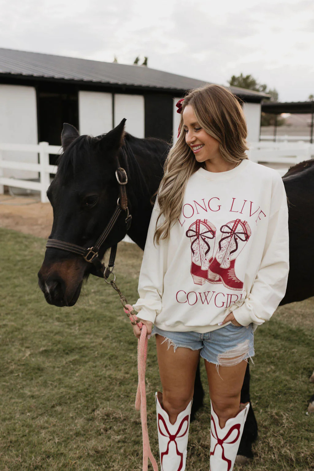 Adult Crewneck | Long Live Cowgirls | Forever French