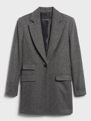 Sculpted-Fit Italian Herringbone Blazer | Banana Republic (US)