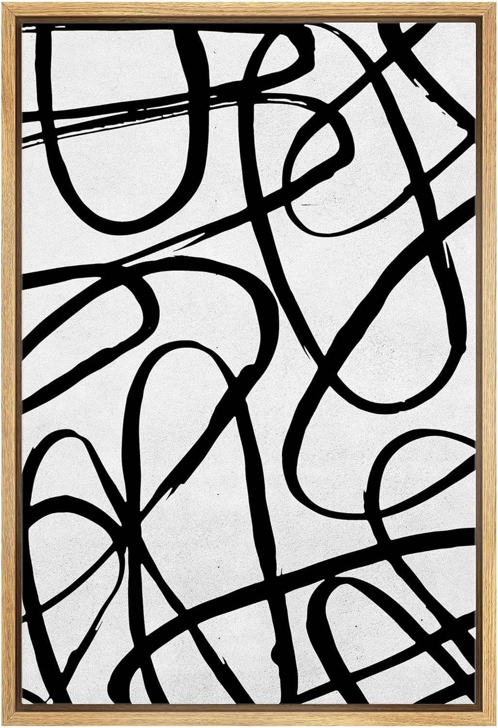 SIGNWIN Framed Canvas Print Wall Art Sketchbook Style Lines Abstract Patterns Illustrations Moder... | Amazon (US)