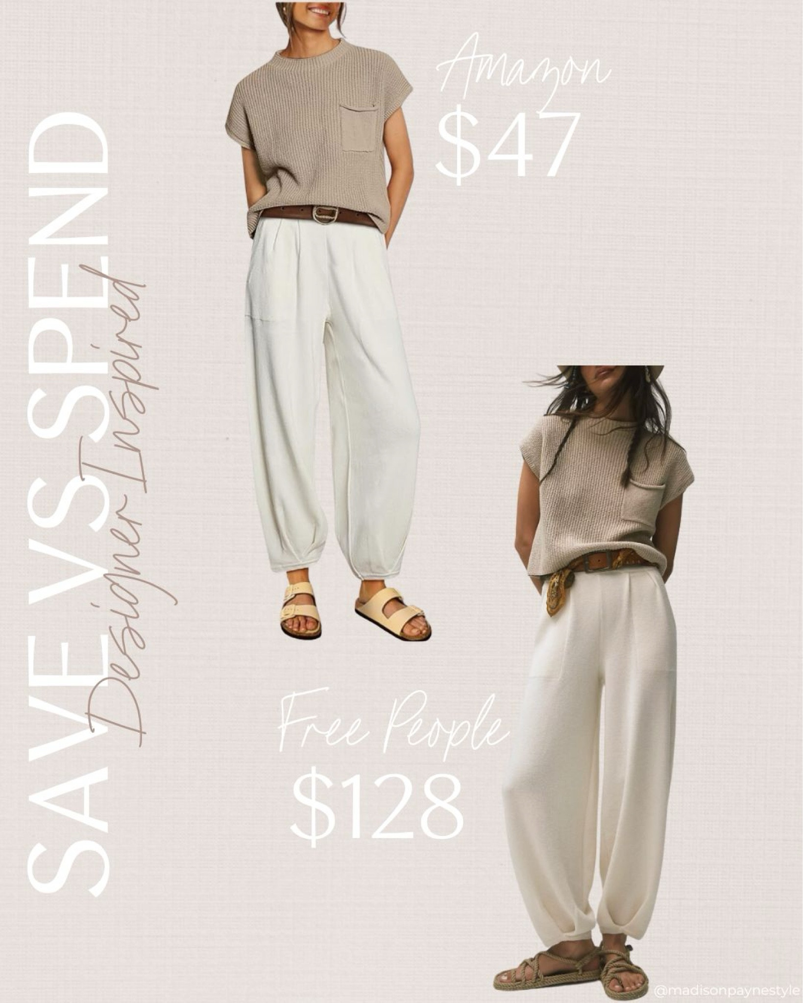 DESIGNER LOOK FOR LESS ✨ get the Free People 2-piece knit set for $128 or the Amazon look for less for $47! More linked below

Free People, Free People Set, Free People look for less, Look for less, Designer look for less, Madison Payne

#LTKSeasonal #LTKfindsunder100 #LTKstyletip