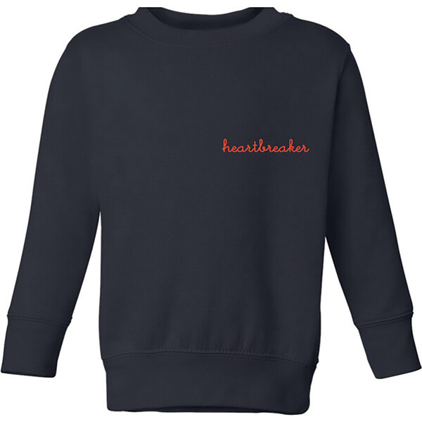 "heartbreaker" Classic Crewneck Fleece, Navy | Maisonette