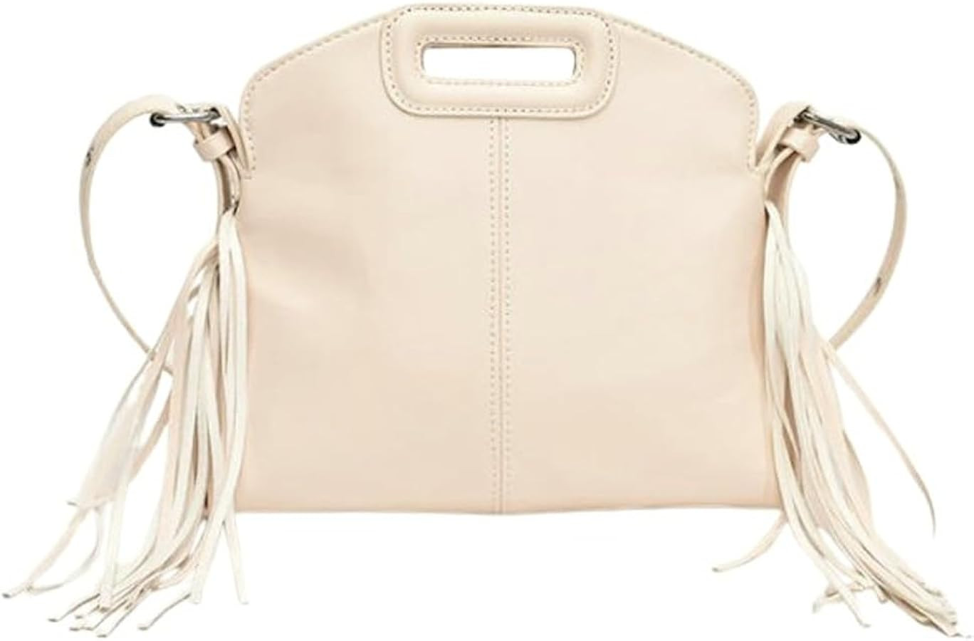 Women Trendy PU Leather Crossbody Bag Medium Y2K Shoulder Handbag Tassel Tote Purse Adjustable Tr... | Amazon (US)