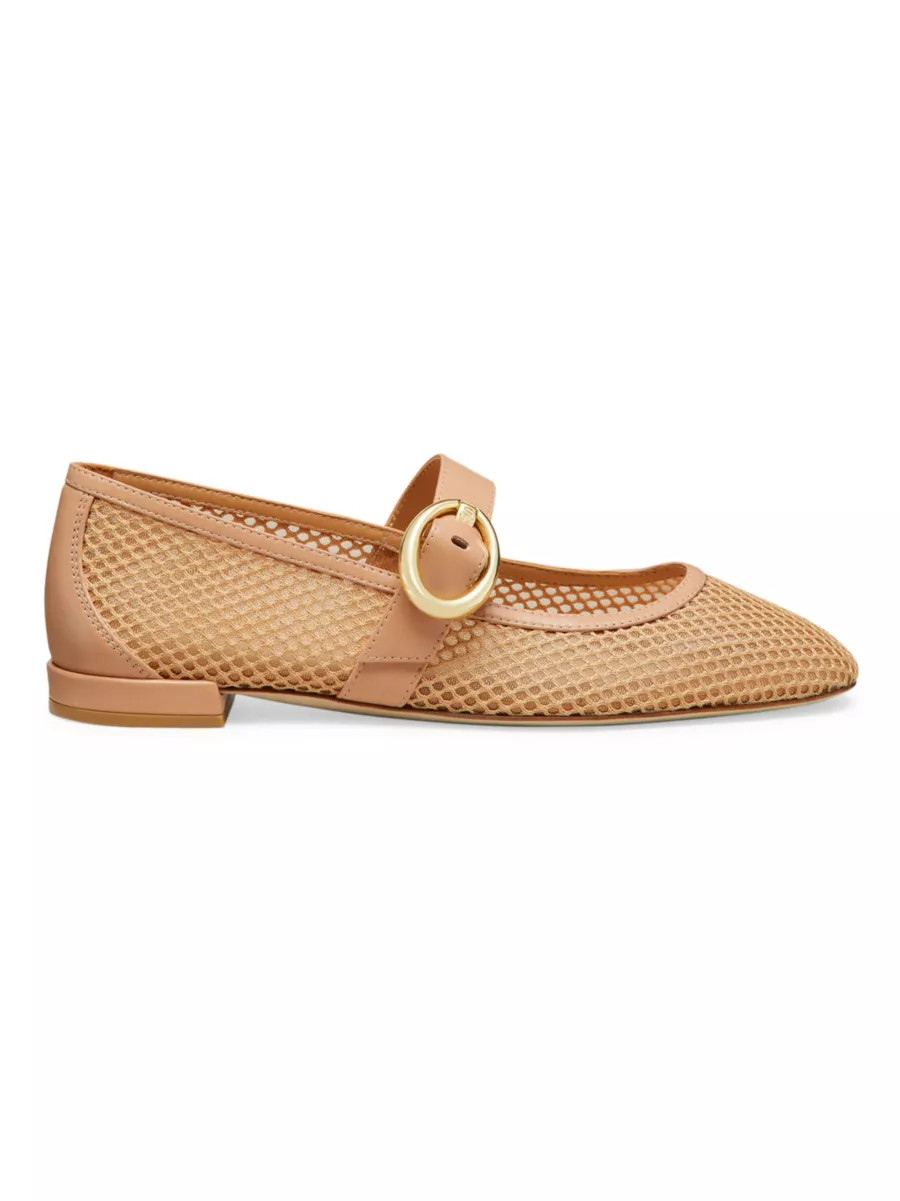 Arabella Mesh & Leather Mary Janes | Saks Fifth Avenue