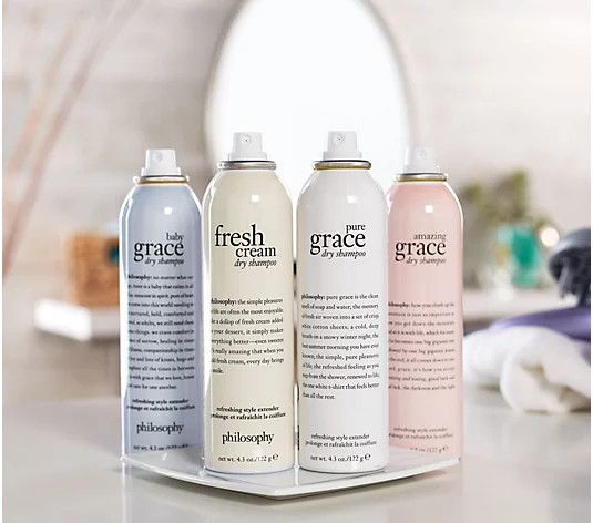 philosophy dry shampoo refreshing style extender 4-piece kit - QVC.com | QVC