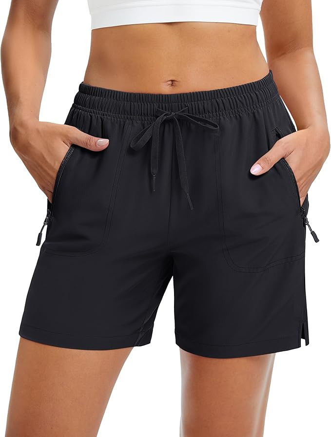 MAGCOMSEN Women's 5" Hiking Shorts UPF 50+ Quick Dry Lightweight Athletic Running Golf Summer Cas... | Amazon (US)