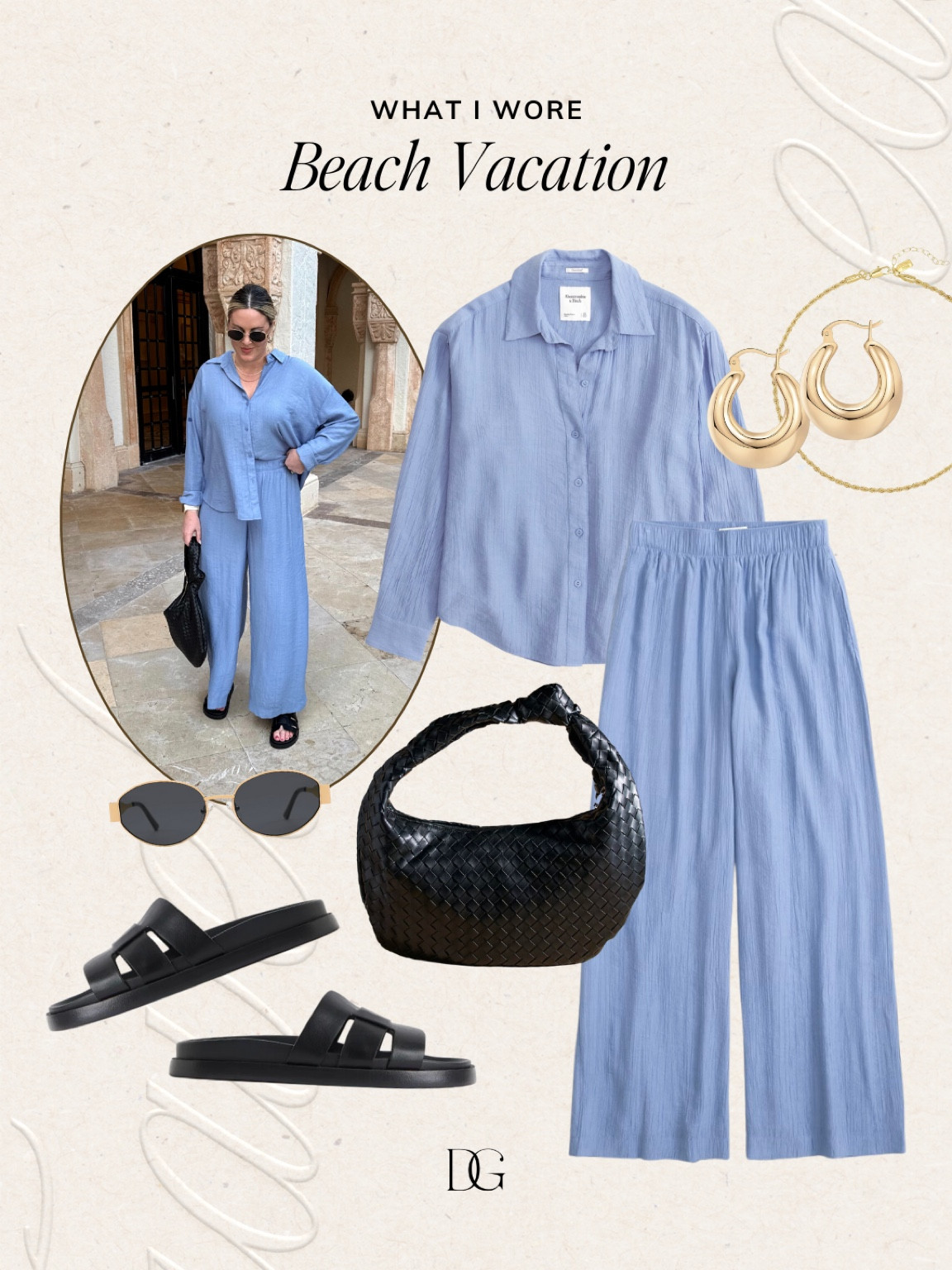 What I wore: Beach vacation〰️  Vacation outfits, resort wear, resort wear 2024, resortwear, vacation accessories, resort wear accessories, beach jewelry, trendy sunglasses, designer sunglasses, beach sandals, vacation sandals, vacation shoes, casual dinner outfit, matching set 

#LTKtravel #LTKstyletip