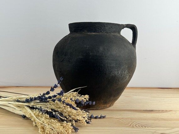 Ancient Clay Pot Antique Clay Vessel Rustic Ceramic Bowl - Etsy | Etsy (US)