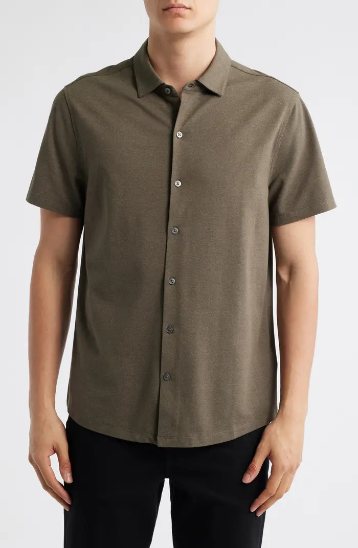 Robert Barakett Harker Short Sleeve Knit Button-Up Shirt | Nordstrom | Nordstrom