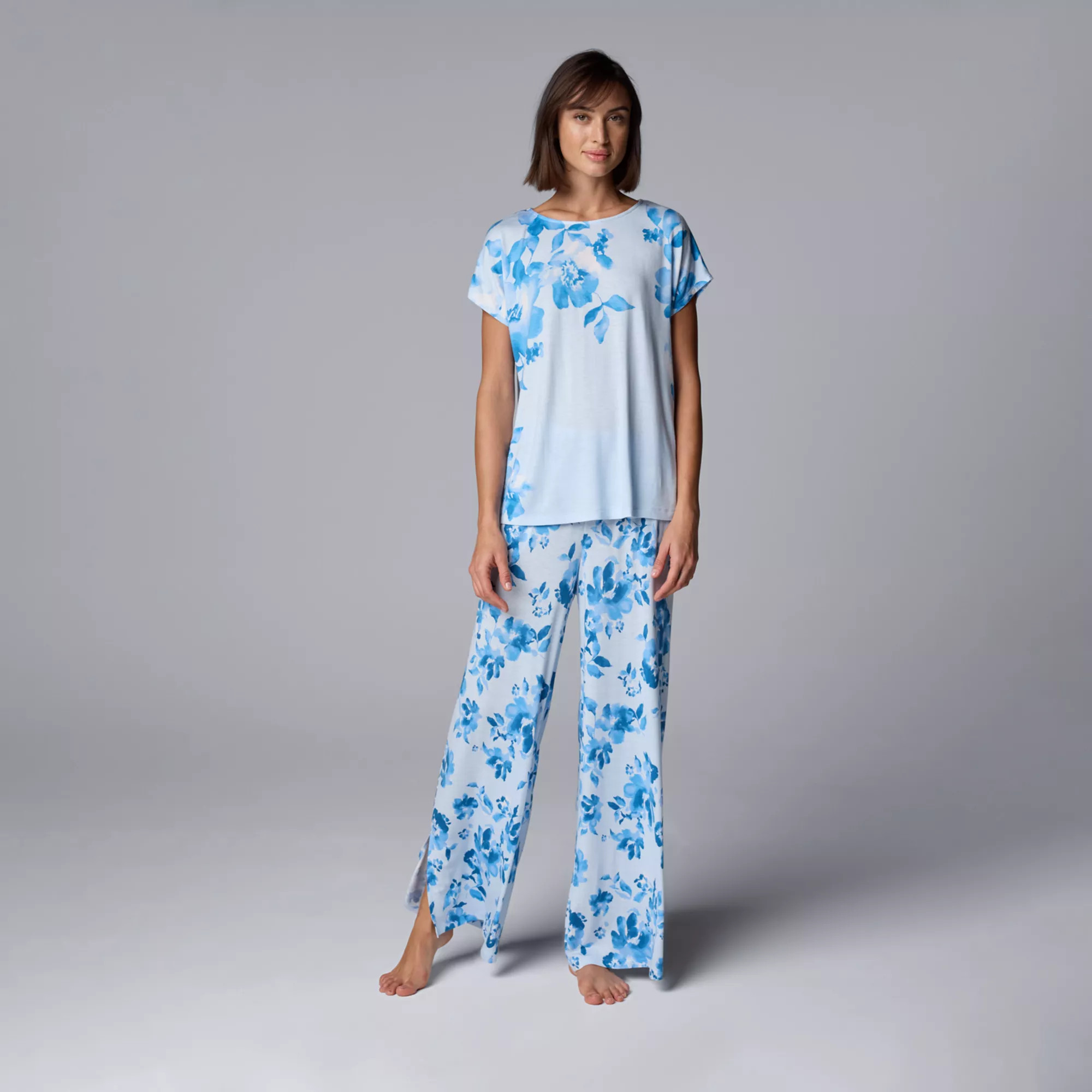 Women's Simply Vera Vera Wang 2-pc. Pajama Top & Pajama Pants Set | Kohl's