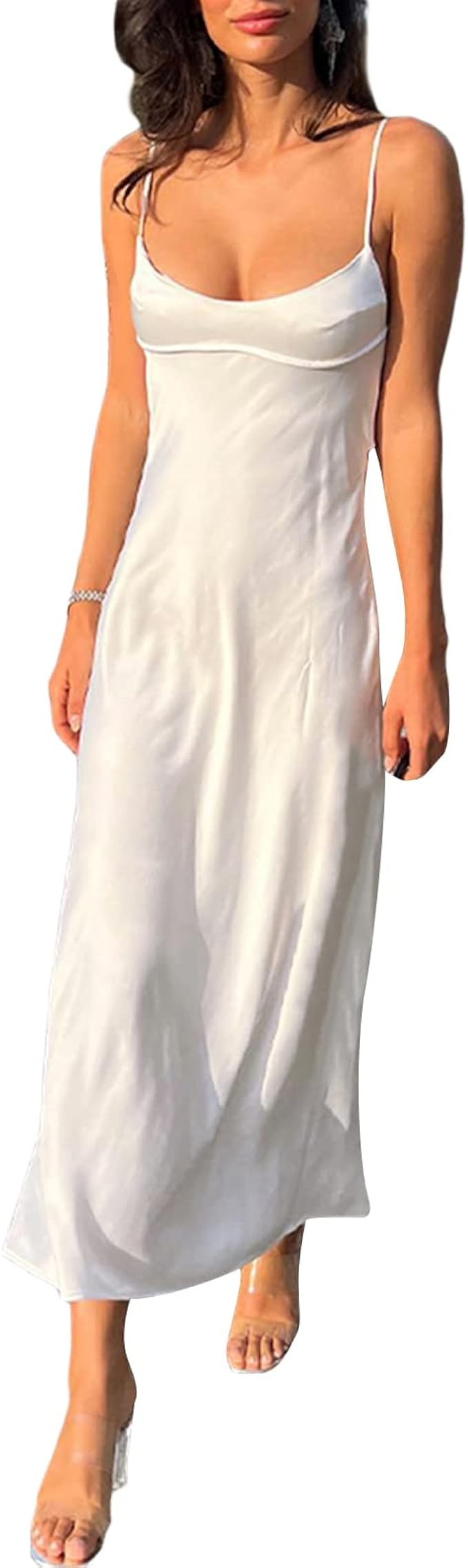 Womens Strapless Maxi Dress Tube Top Bodycon Long Dresses Ladies Elegant Cocktail Dress Summer 20... | Amazon (US)