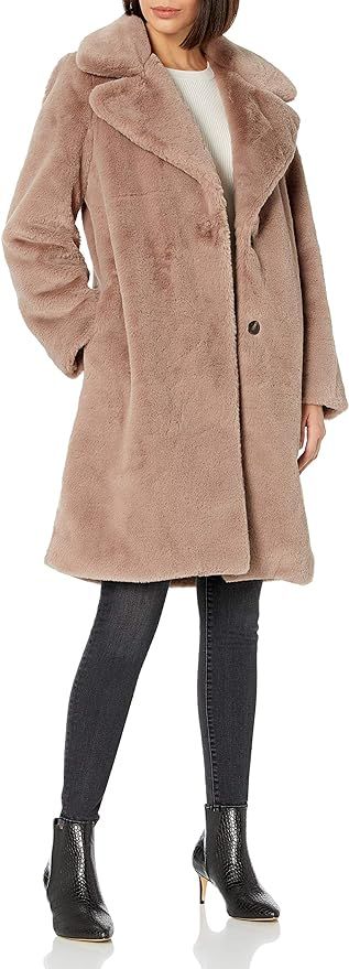 The Drop Women's Kiara Loose-Fit Long Faux Fur Coat | Amazon (US)