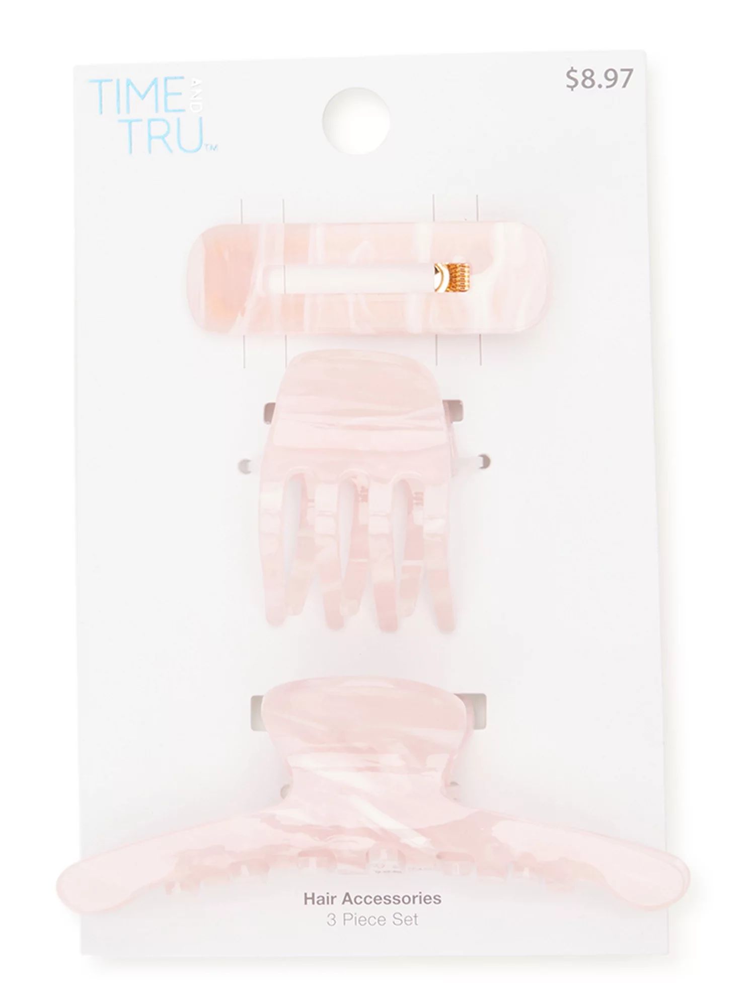 Time and Tru Women's Hair Claw Clips, 3-Pack | Walmart (US)