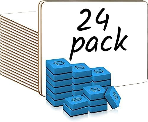 24 Pack Dry Erase Whiteboards Class Pack 9"x12" Double Sided Dry Erase Lap Boards, Portable White... | Amazon (US)
