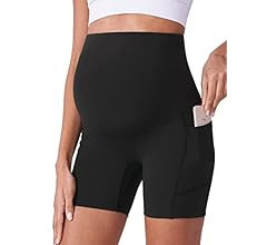 POSHDIVAH Maternity Shorts for Women Over Belly Biker Workout Yoga Active Summer Pregnancy Runnin... | Amazon (US)