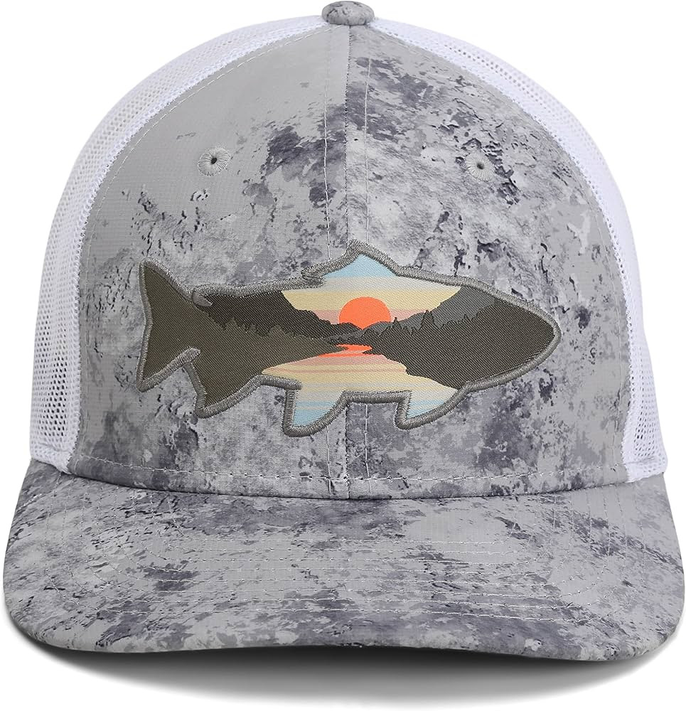 Paramount Outdoors Sunset Trout Fishing Hat Mountain Fish Silhouette Performance Outdoor Hat with... | Amazon (US)