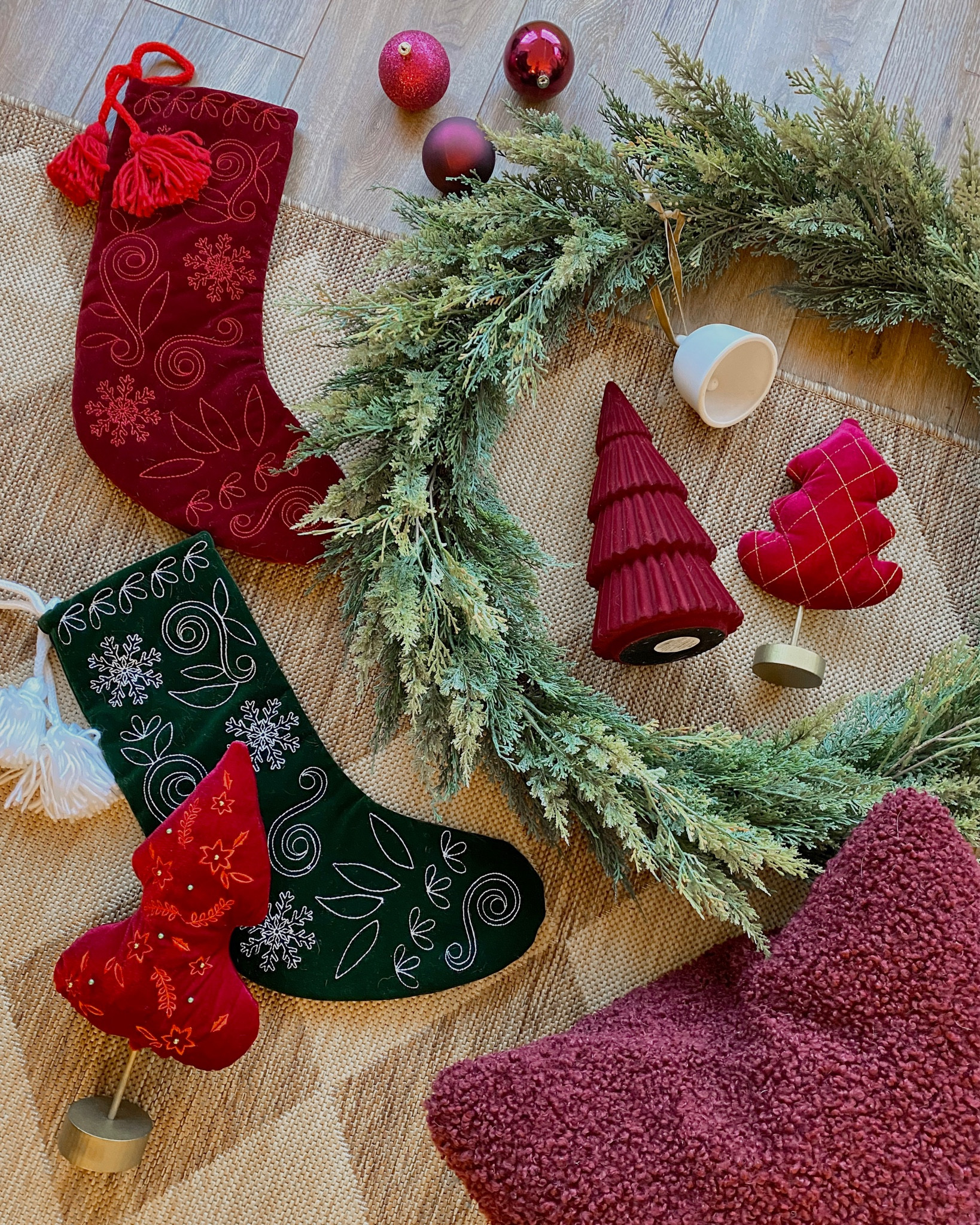 Target Christmas decor. Christmas decor. Stockings. Wreath. Garland. Pillow.

#LTKHoliday #LTKSeasonal #LTKhome