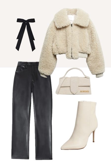 Outfit inspo, outfit ideas, styling leather pants, dinner outfit, style guide, neutral outfit, winter style 

#LTKstyletip #LTKfindsunder100 #LTKHoliday