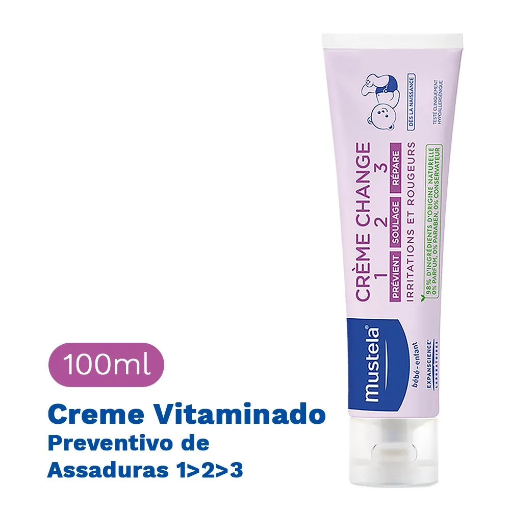Creme Preventivo de Assaduras Mustela Vitaminado 110g | Drogaria Sao Paulo (BR)