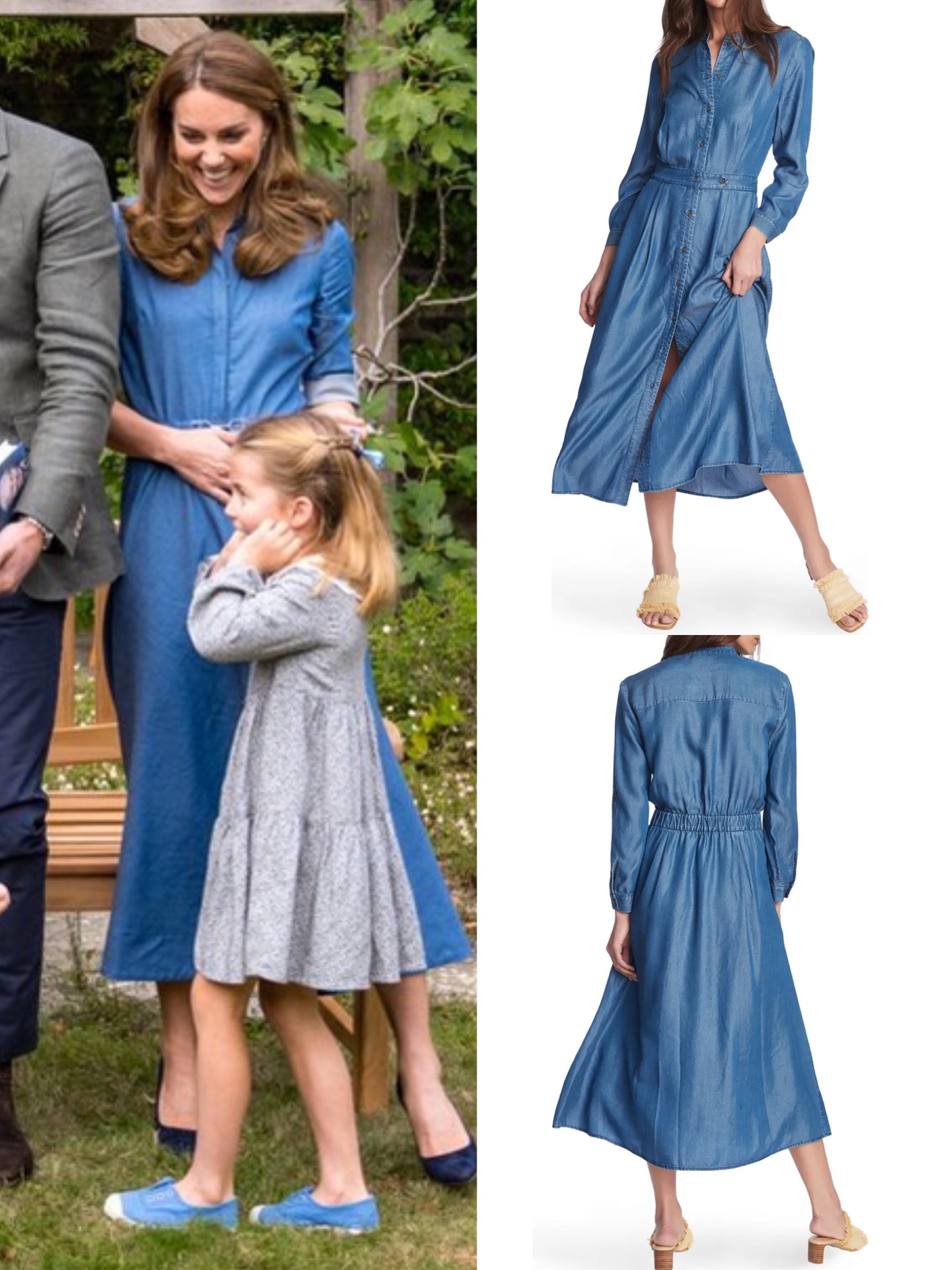 Kate inspired denim midi dress #casual #familypictures 

#LTKeurope