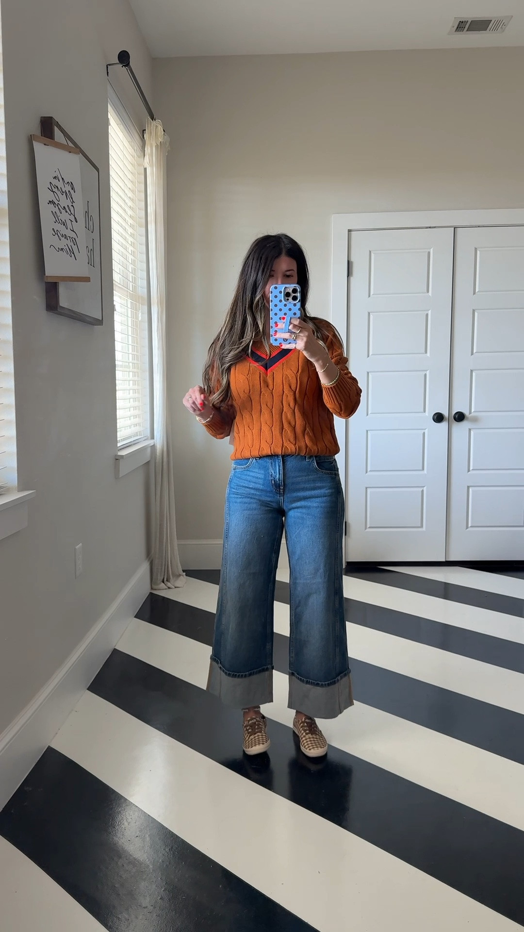 @Walmart cuff denim jeans true to size!

#LTKootd #LTKOver40 #LTKWorkwear