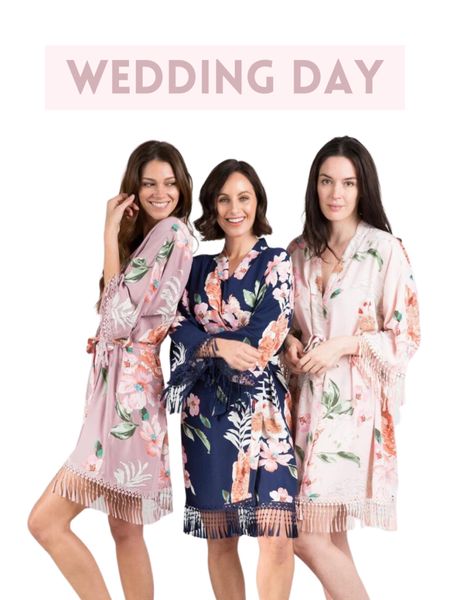 Floral bridesmaid robes. 

#LTKSeasonal #LTKwedding #LTKstyletip