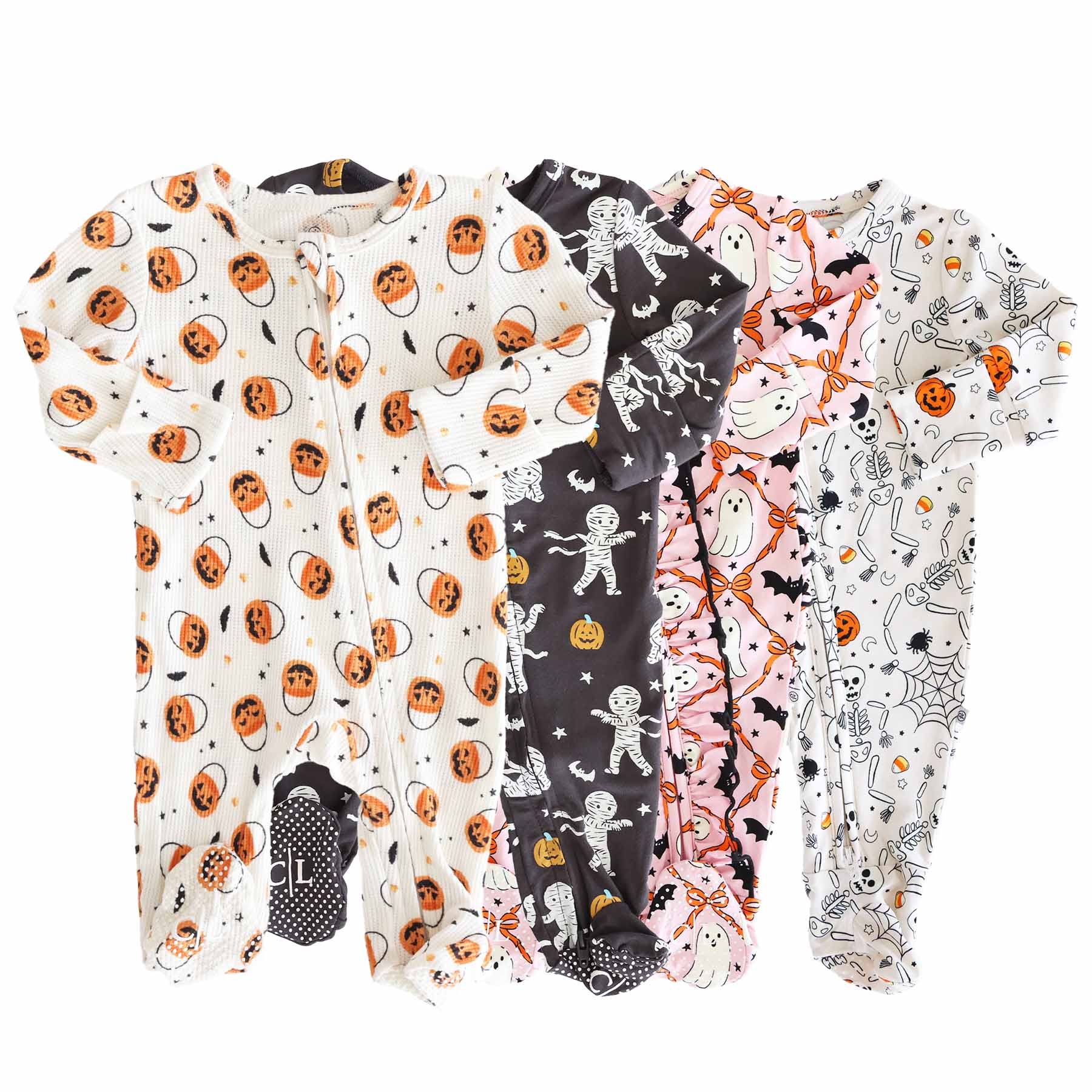 Halloween Zipper Footies | Caden Lane