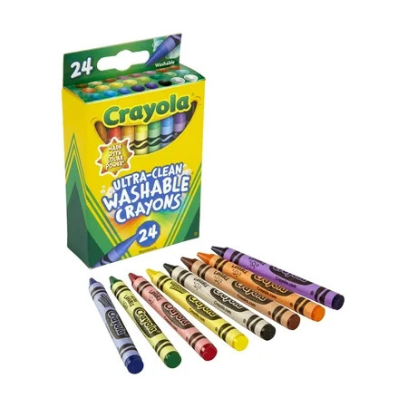 Crayola Ultra-Clean Washable Crayons, 24 Ct, School Supplies for Kids, Art Supplies, Gifts for Kids | Walmart (US)