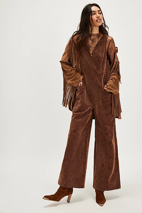 We The Free Nico Faux Suede One-Piece | Free People (Global - UK&FR Excluded)