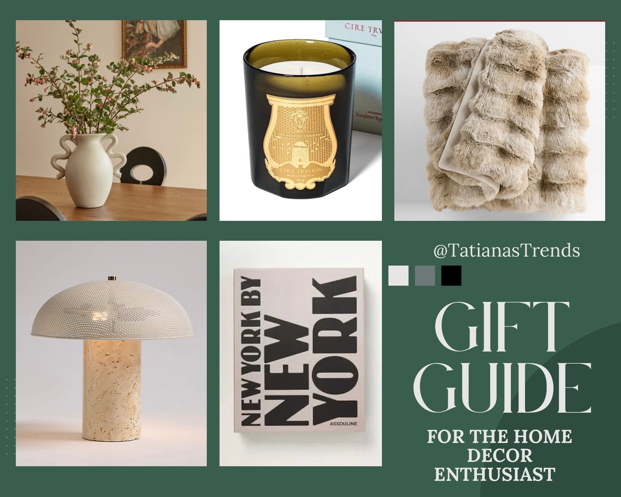 THIS ONE IS FOR THE HOME DECOR LOVERS! 🤩🎄🎁 
If there was a formula to making a cozy home, it would be; lighting from lamps & candles, textures in blankets & pillows, coffee table books for knowledge & layering and vases galore to bring in nature from flowers to faux greens (whichever you fancy!)
Check out my HOME DECOR collection for other home picks!
 #LTKSeasonal #homedecor #homeinteriors #homedesign #cozydecor #homestylingtips

#LTKGiftGuide #LTKHome #LTKHoliday