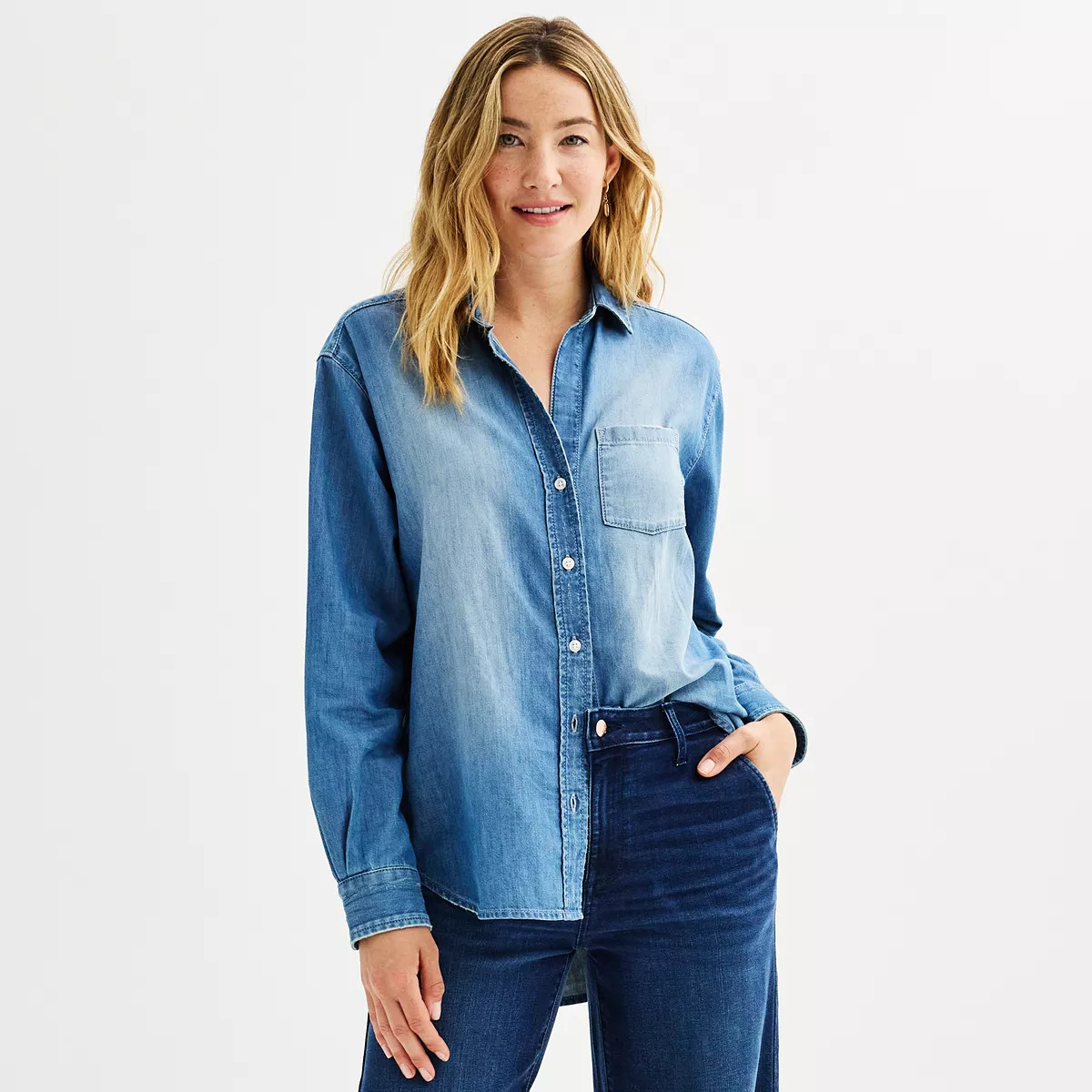 Women's Sonoma Goods For Life® Denim Shirt | Kohl's