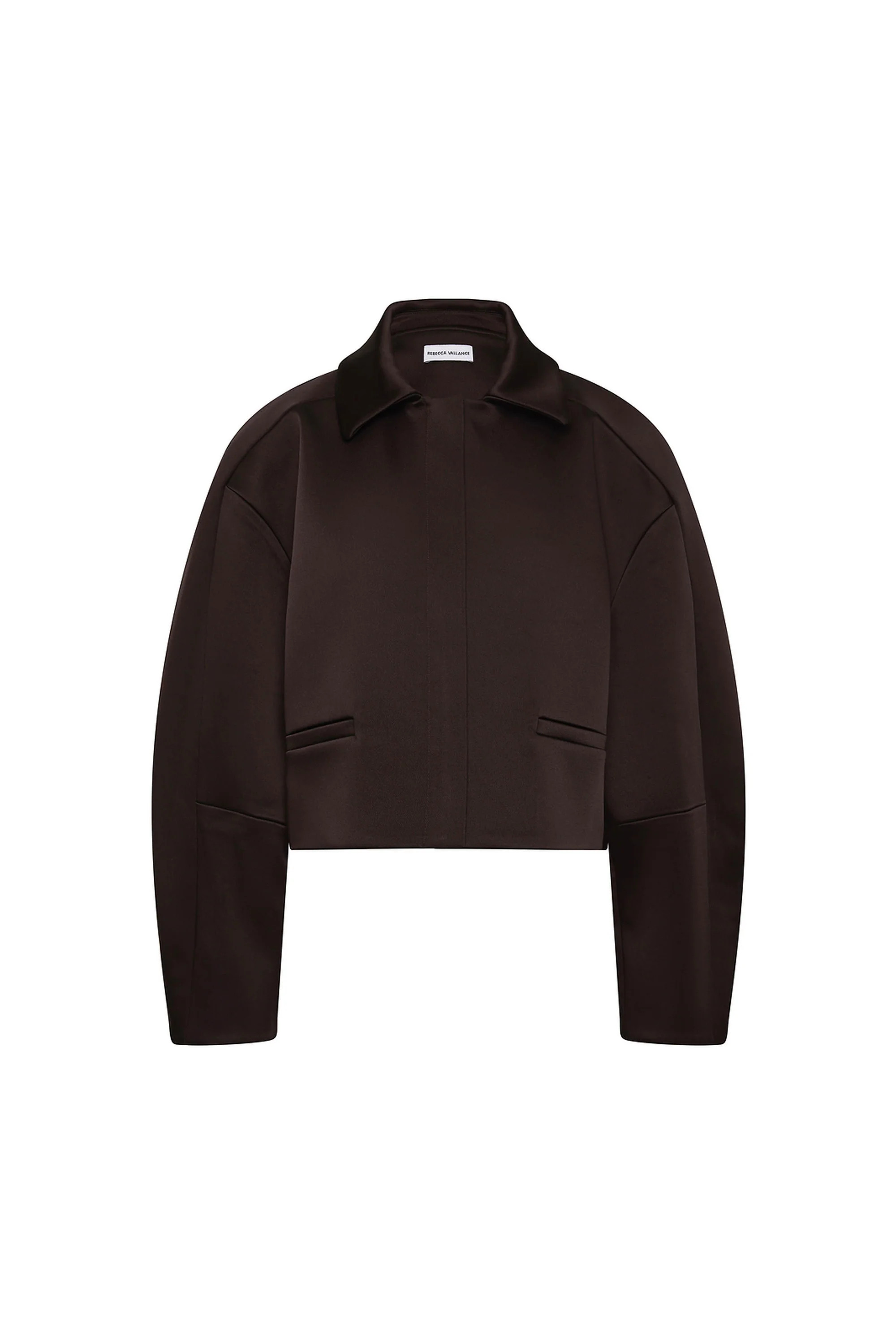 Merlot Cropped Jacket Chocolate Brown | Rebecca Vallance (Global)