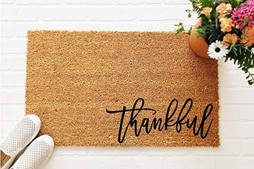 Yor242len, zerbino con Scritta in Lingua Inglese Thankful Fall Welcome Mat Fall Decor Funny Welco... | Amazon (IT)