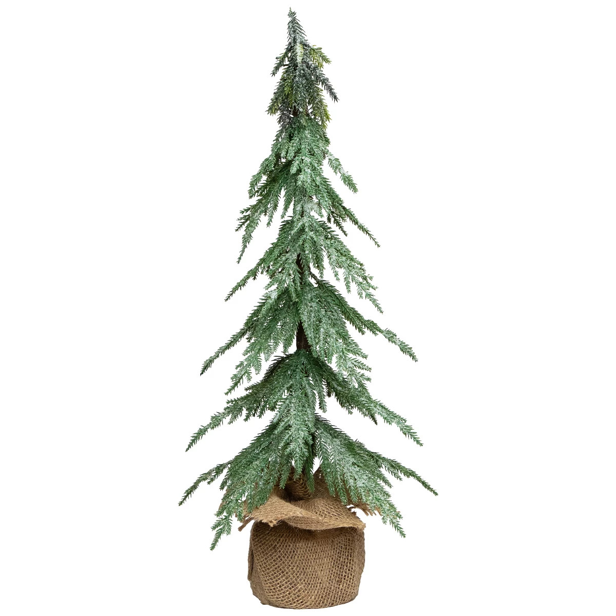 Northlight Mini Icy Pine Christmas Tree in Burlap Base - 24" - Unlit | Target