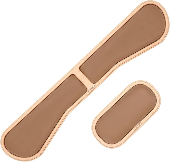 MOSISO PU Keyboard Wrist Rest Set with Wooden Base&Memory Foam, Ergonomic Keyboard Mouse Wrist Su... | Amazon (US)