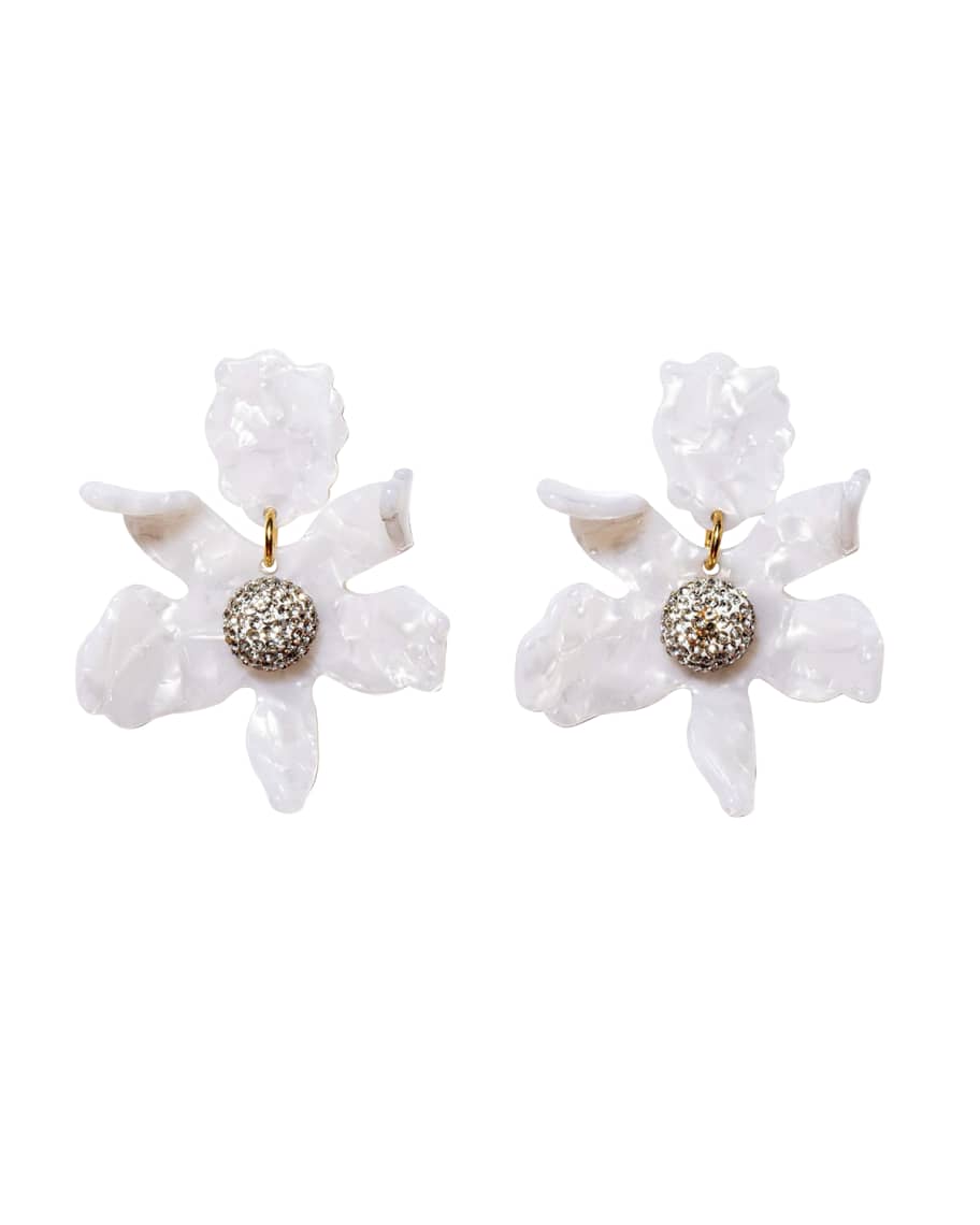 Small Crystal Lily Drop Earrings | Neiman Marcus
