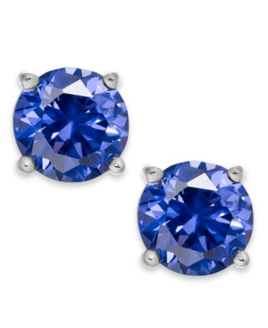 B. Brilliant Periwinkle Cubic Zirconia Stud Earrings in Sterling Silver (1 ct. t.w.) | Macys (US)