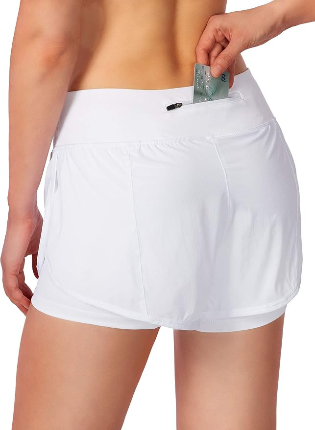 Women’s 2 in 1 Running Shorts Workout Athletic Gym Yoga Shorts for Women with Phone Pockets | Amazon (US)