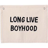 Long Live Boyhood Banner Natural - Canvas Wall Flag | Art For Nursery Modern Kids Room Decor Neutral | Etsy (US)