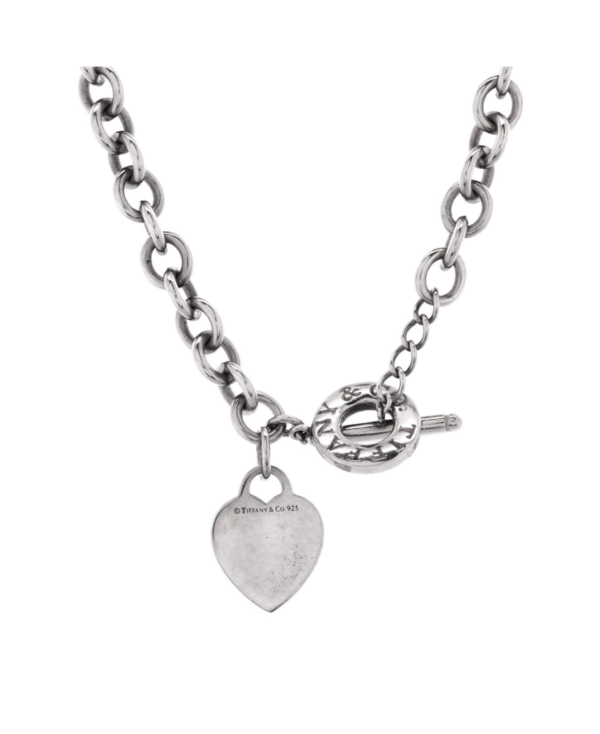 Pre-Owned Tiffany & Co Heart Tag Toggle Chain Necklace - Sterling silver | Macy's