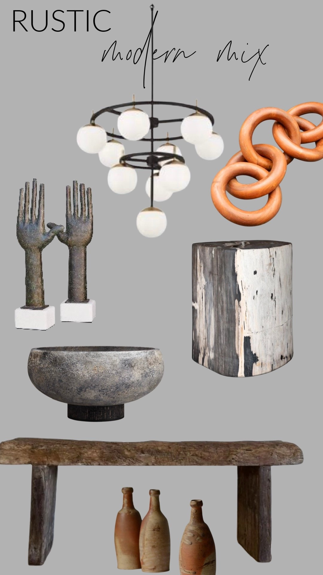 Rustic + modern is all about balance.
Warm, timeworn textures paired with clean lines and sculptural shapes create a space that feels grounded, calm, and timeless — never trendy.

These are the kinds of pieces that add soul to a home without overwhelming it.
Shop my favorite rustic modern finds below 🤎

#LTKHome #LTKFindsUnder100 #LTKFindsUnder50