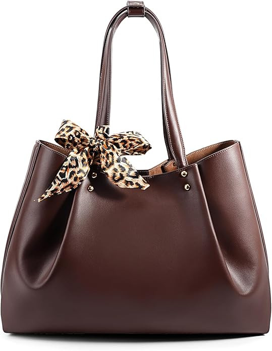 Large Tote Bag for Women,Shoulder Bag Vegan Leather Hobo Handbags Purses with Detachable Pocket E... | Amazon (US)